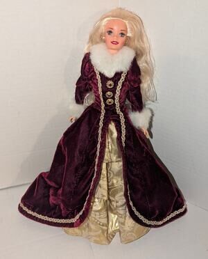 Vintage 1996 Holiday Barbie Doll Red Velvet Near Mint